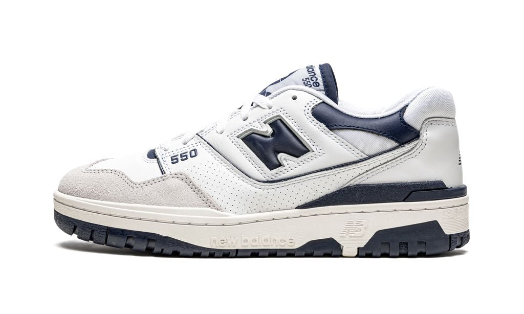 NB 550 White Navy Blue