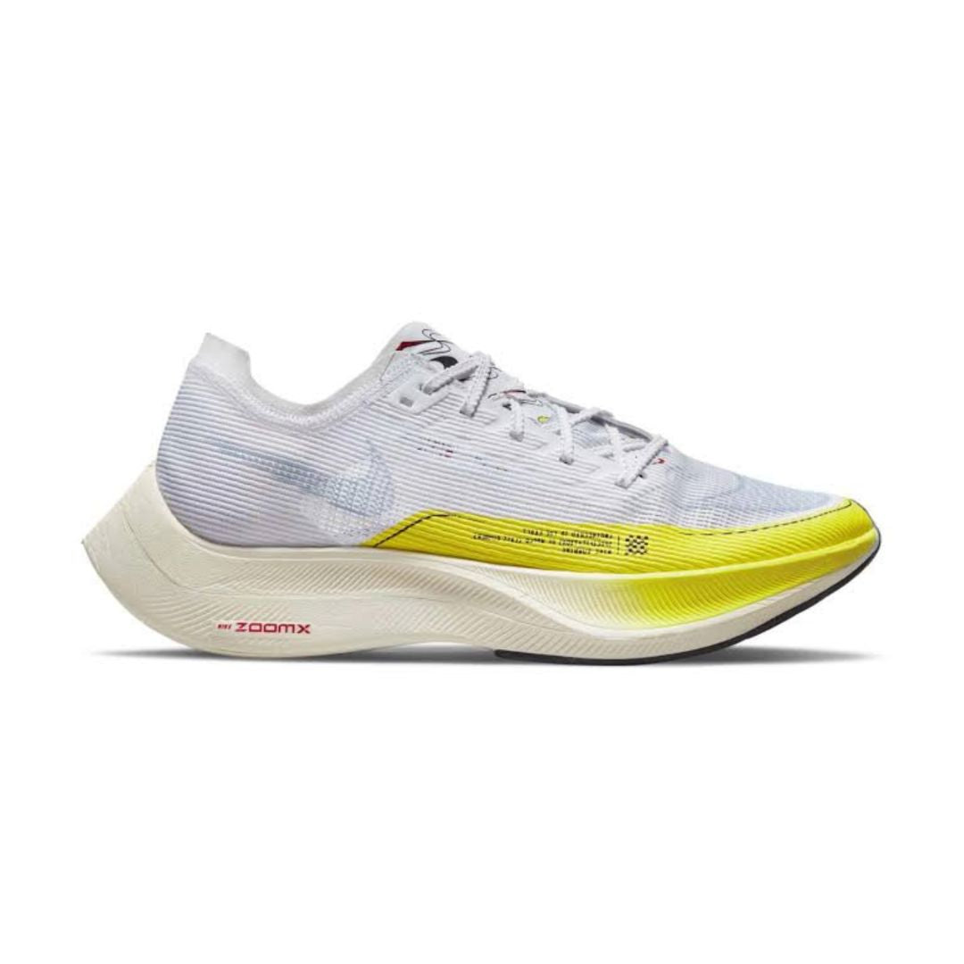 NK ZoomX Vaporfly Next% 2 White Yellow Strike
