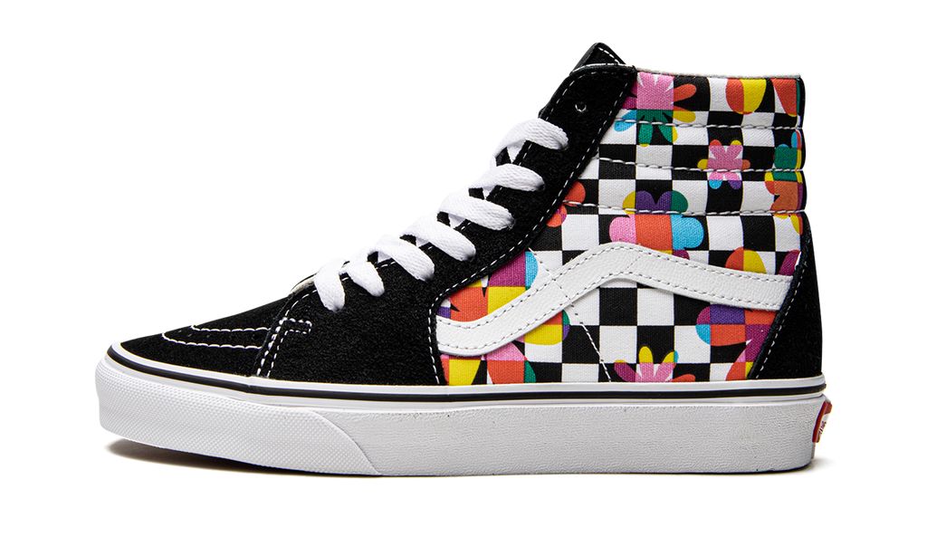 VNS SK8-Hi "Floral Checkerboard"
