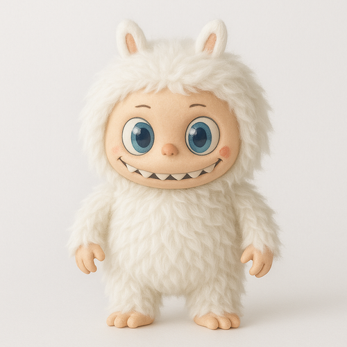 Labubu Giant Plush – White Edition (38cm)