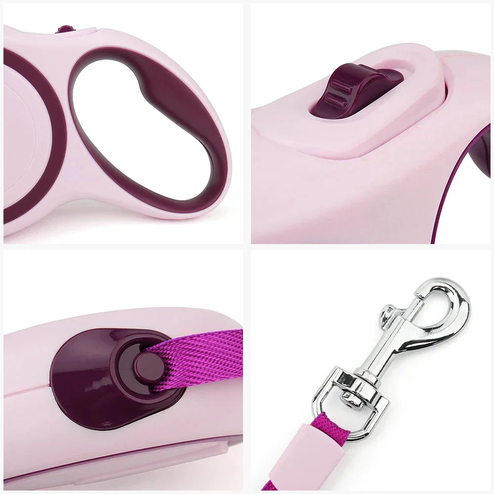 Retractable Dog Leash 3m/5m – Durable and Strong Nylon