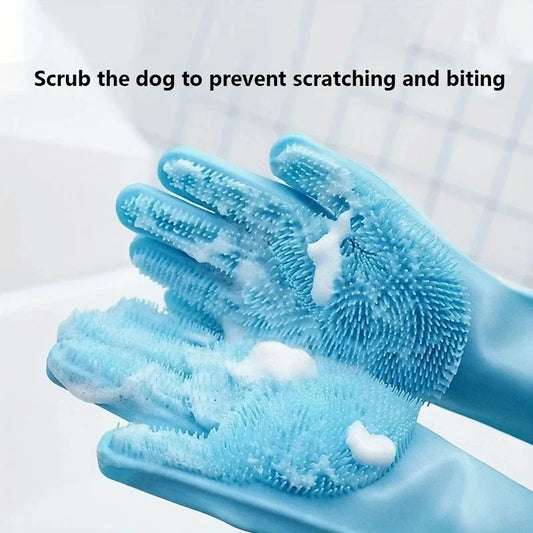 Pet Grooming Glove – Bathing, Brushing and Hair Removal