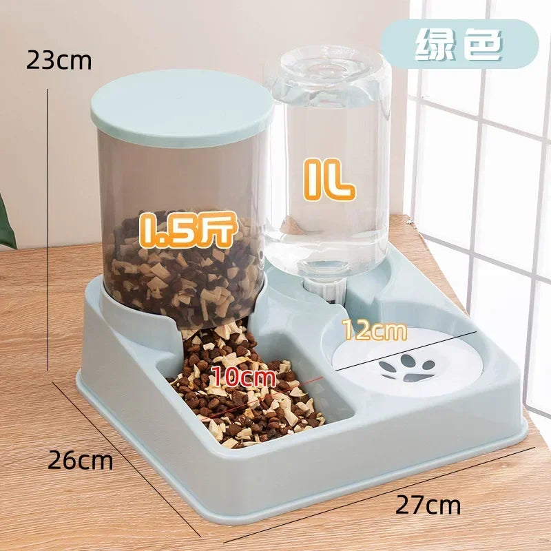 2-in-1 Automatic Feeder and Water Dispenser – For Cats and Pets