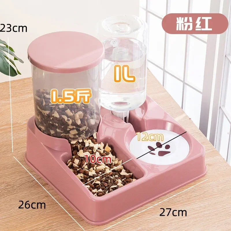 2-in-1 Automatic Feeder and Water Dispenser – For Cats and Pets