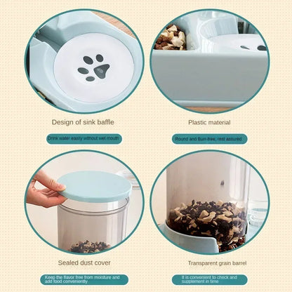 2-in-1 Automatic Feeder and Water Dispenser – For Cats and Pets