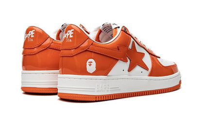Bape Sta Patent Leather Orange White