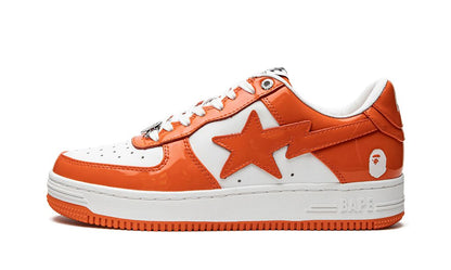 Bape Sta Patent Leather Orange White