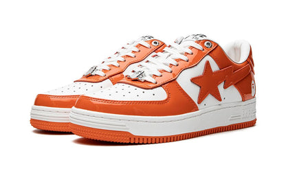 Bape Sta Patent Leather Orange White