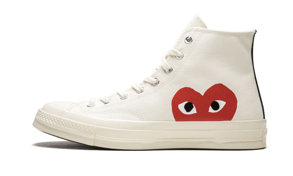 CONV Chuck Taylor All Star 70 Hi Comme des Garçons Play White
