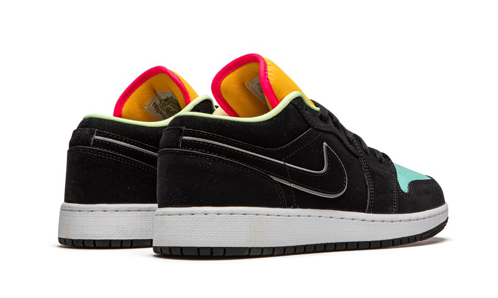 Jordan 1 Low Black Aurora Green Laser Orange
