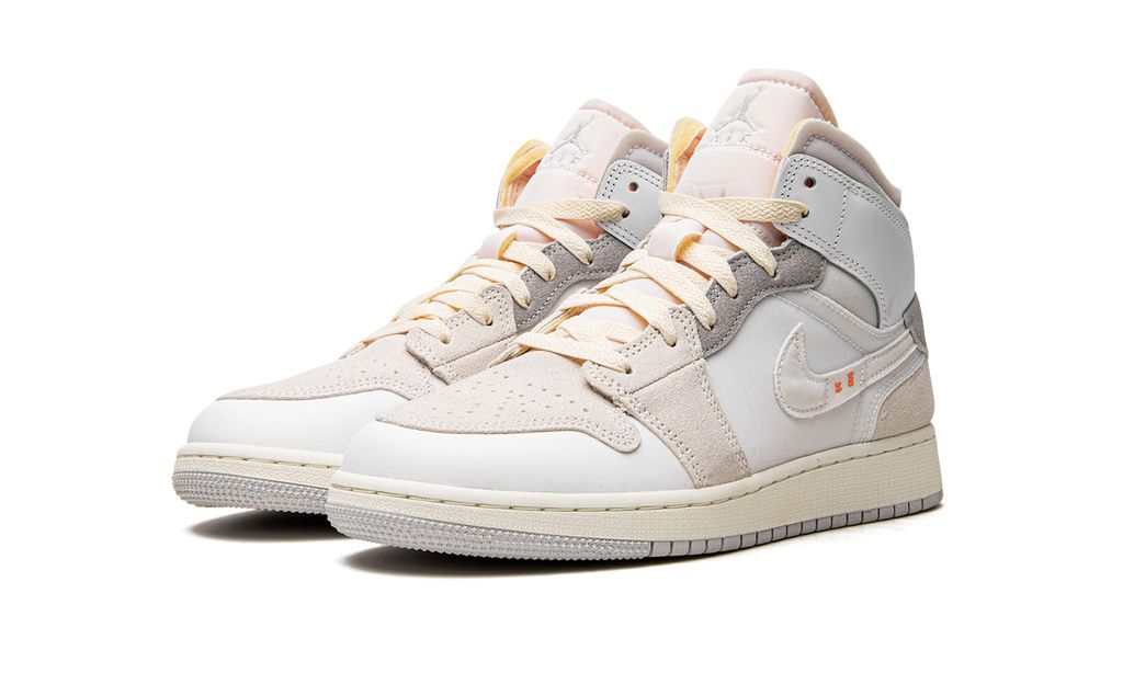 Jordan 1 Mid Craft Inside Out White Grey