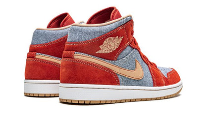 Jordan 1 Mid Denim Red