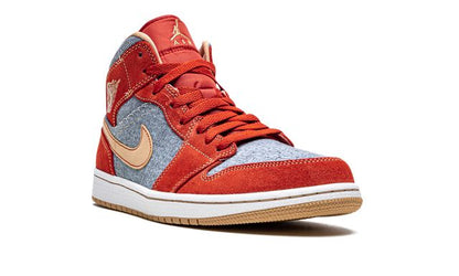 Jordan 1 Mid Denim Red
