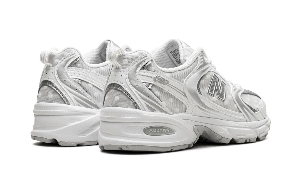 NB 530 Silver Metallic Polka Dots