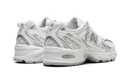 NB 530 Silver Metallic Polka Dots