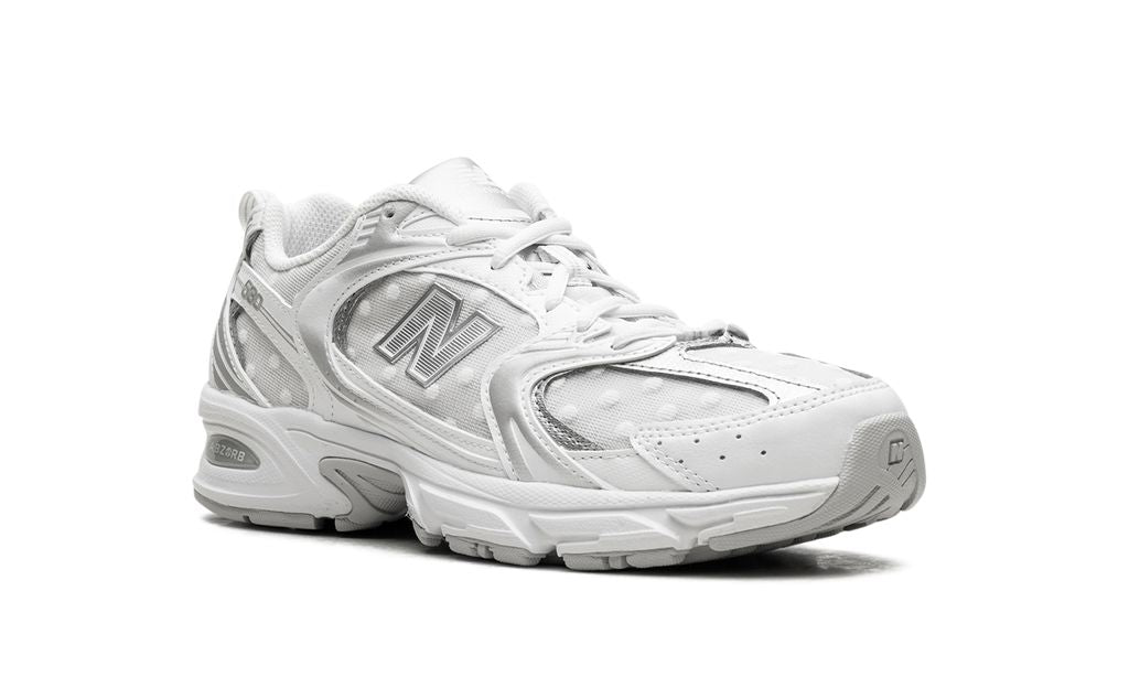 NB 530 Silver Metallic Polka Dots