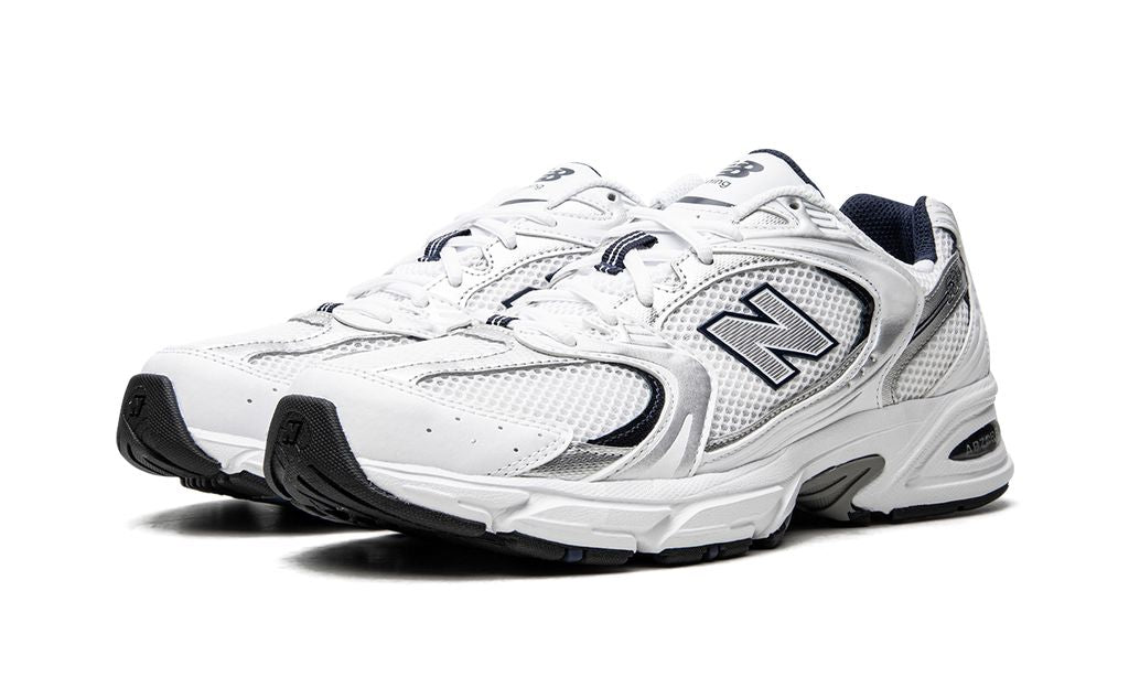 NB 530 White Silver Navy