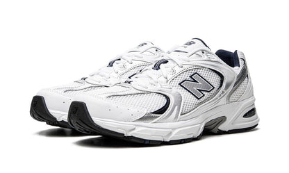 NB 530 White Silver Navy