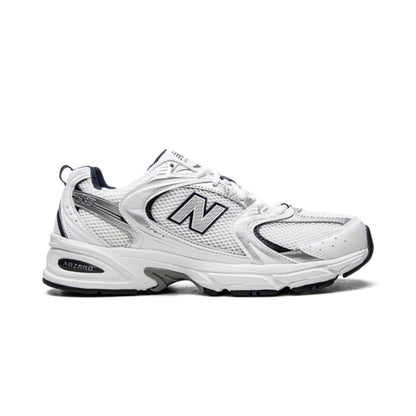 NB 530 White Silver Navy