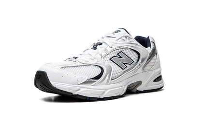 NB 530 White Silver Navy