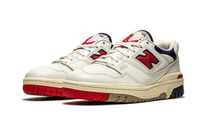 NB 550 Aime Leon Dore  White Navy Red