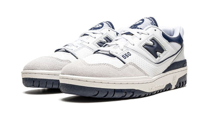 NB 550 White Navy Blue