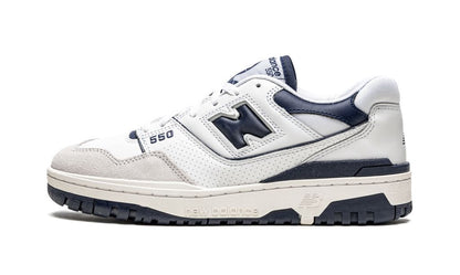 NB 550 White Navy Blue