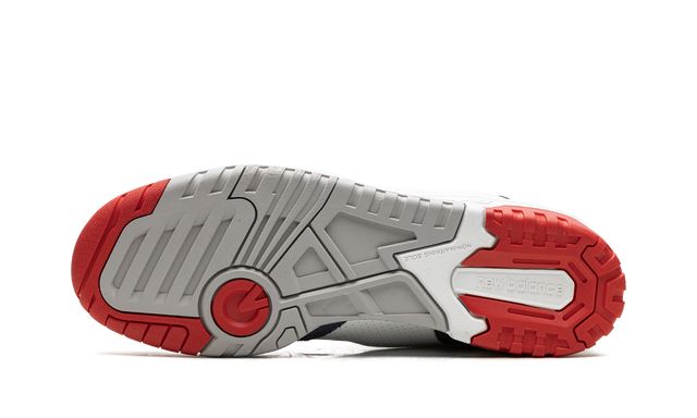 NB 550 White Navy Red