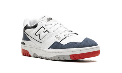NB 550 White Navy Red