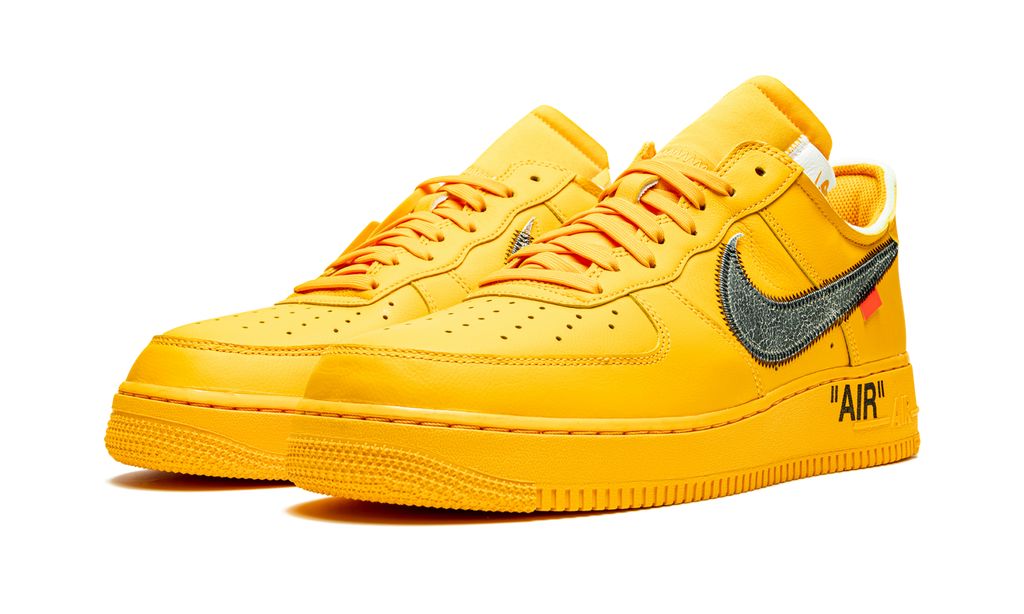 NK Air force 1 Low Off White University Gold Metallic Silver
