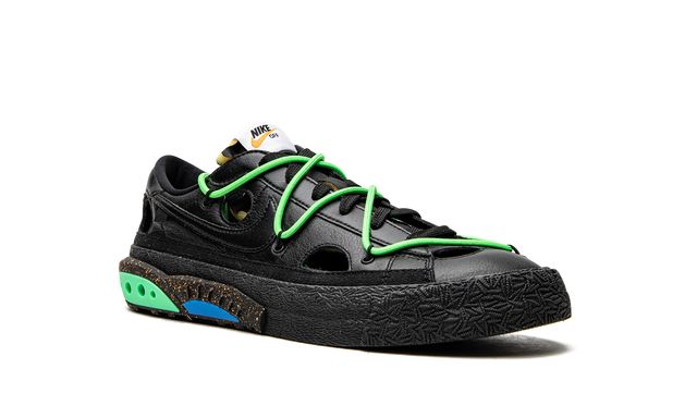 NK Blazer Low Off-White Negru Electro Verde