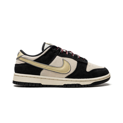 NK Dunk Low LX Black Suede Team Gold