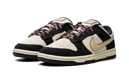 NK Dunk Low LX Black Suede Team Gold