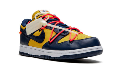 NK Dunk Low Off White University Gold Mindnight Navy