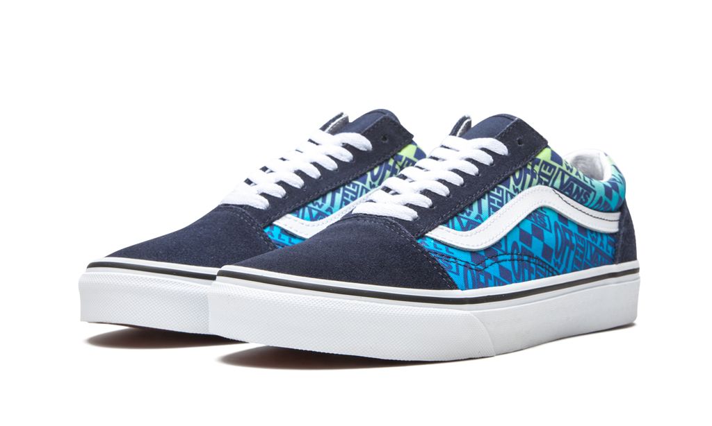 VNS Old Skool Off the Wall Logos - Blue
