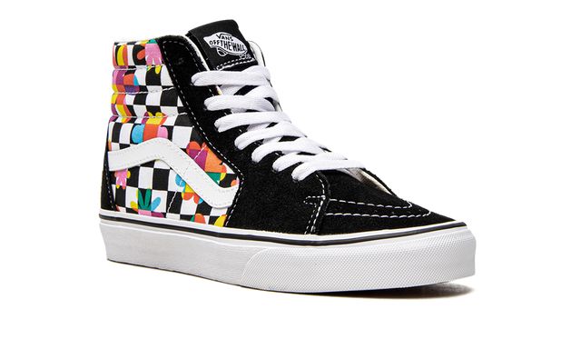 VNS SK8-Hi "Floral Checkerboard"
