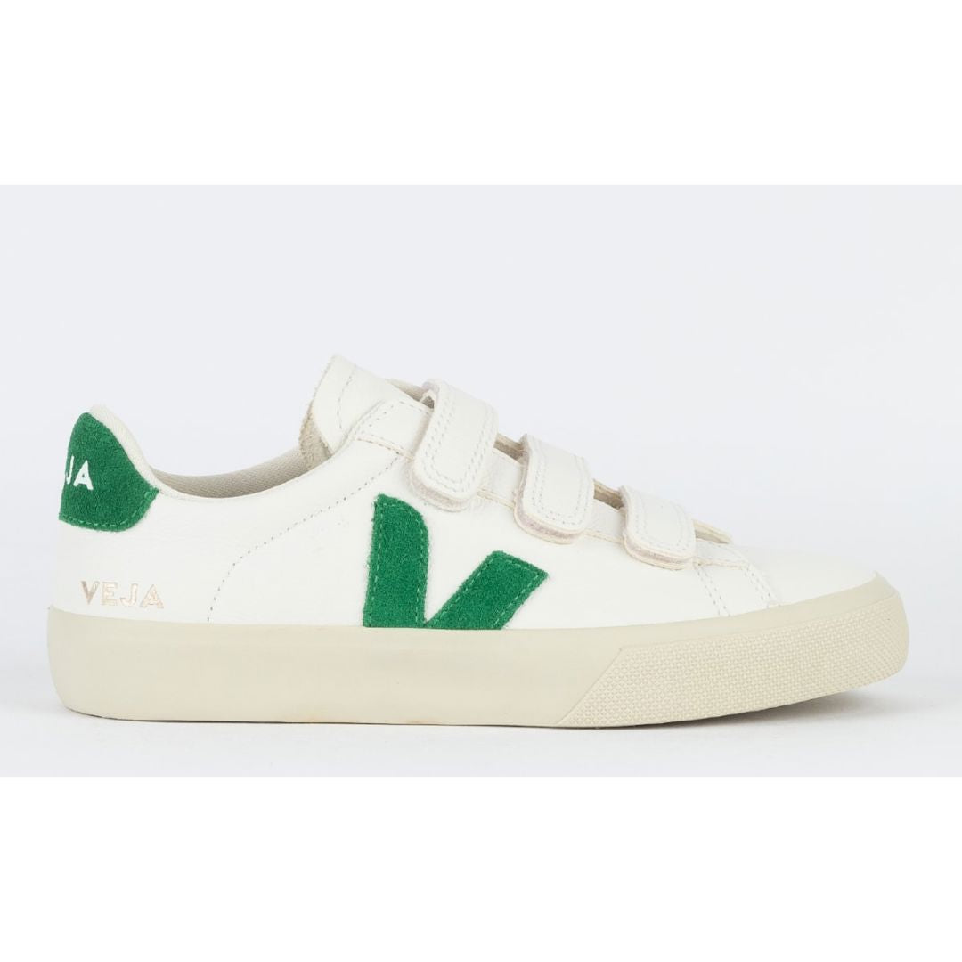 V Shoes Logo Chromefree Leather Extra White